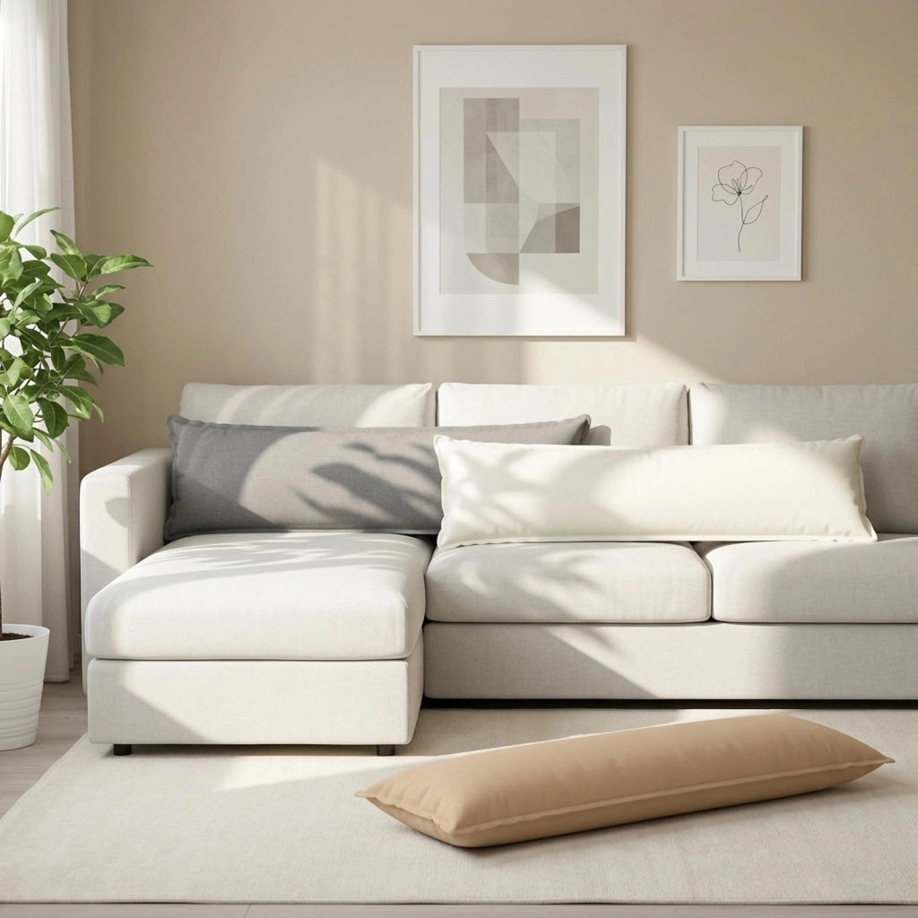 Cuscino con cuscino HOUTEN 2 pz Bianco Lino 934286