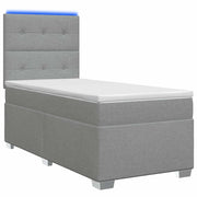 Letto box spring con materasso Grigio Chiaro 80 x 200 cm 3454740