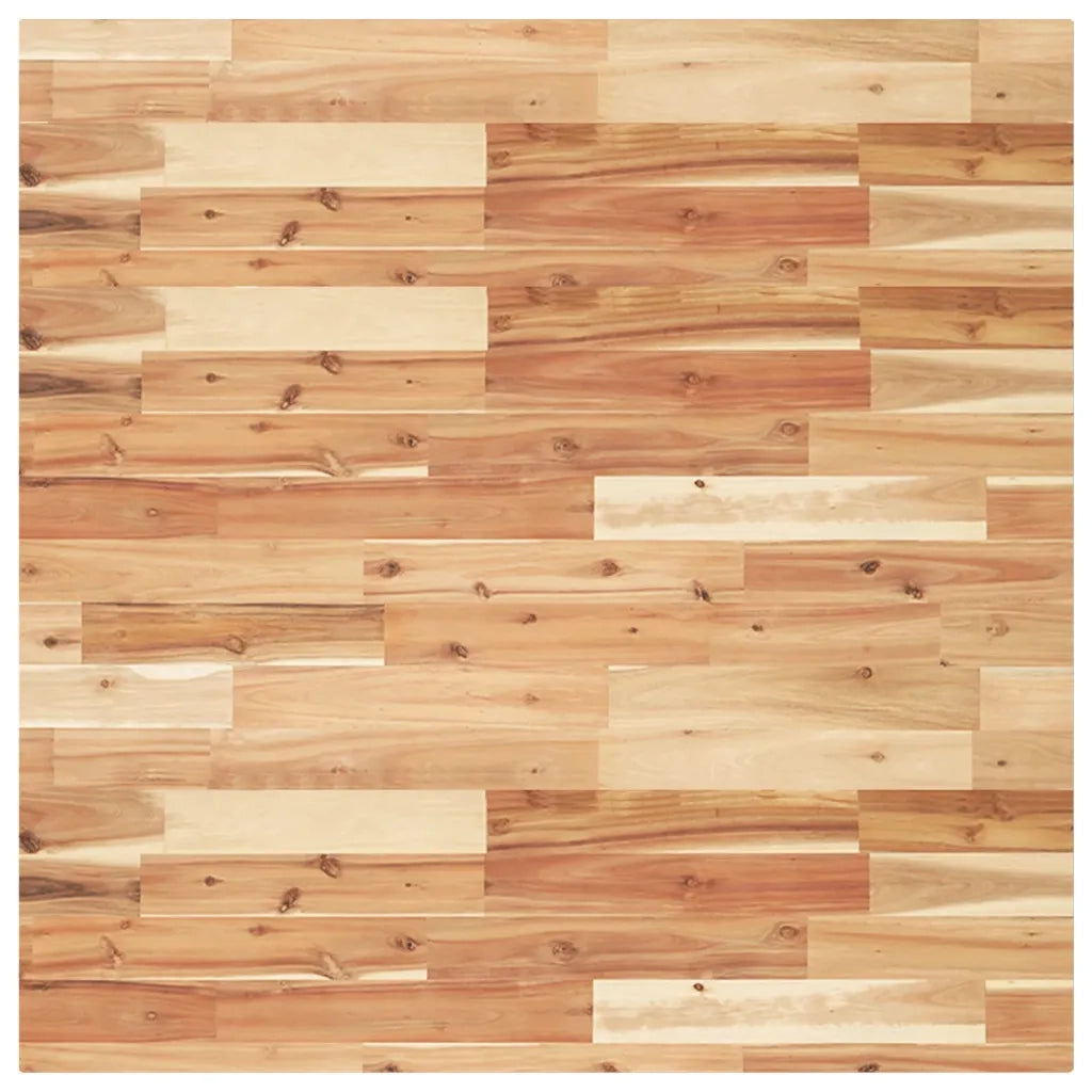 Piano Tavolo Quadrato 90x90x4 cm in Legno Massello di Acacia