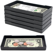 6 Trappole per contanti in plastica per ristoranti e bar - presentazione contanti, carte di credito e fatture - 20 x 10 x 2,1 cm.