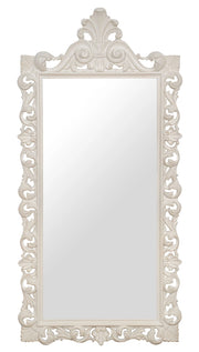 Biscottini SPECCHIERA DA PARETE IN LEGNO FINITURA BIANCA ANTICATA MADE IN ITALY Specchio
