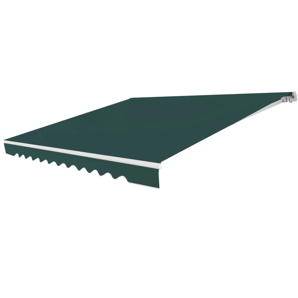 Tenda da sole retrattile per balcone 3,6 x 3 m atmosfera accogliente inclinazione regolabile 5-35° alluminio verde 20_0013636