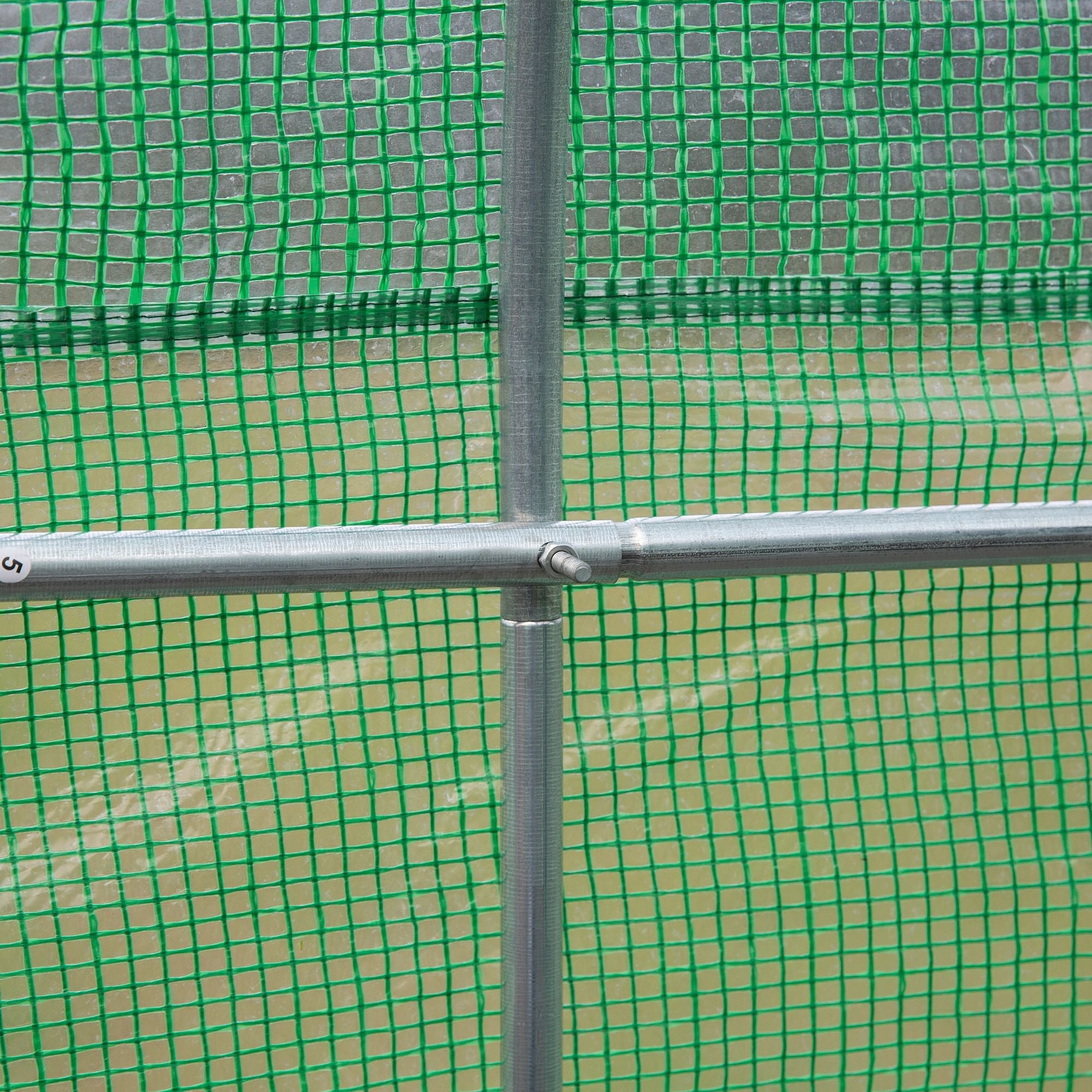 Serra da Giardino 3.5x3x2m Serra con Tetto a Spiovente in PE per Piante Verde