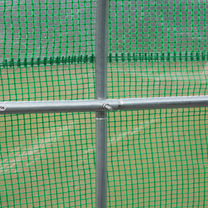 Serra da Giardino 3.5x3x2m Serra con Tetto a Spiovente in PE per Piante Verde