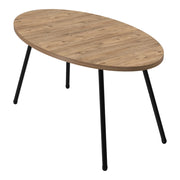 Tavolino ovale 43 x 90 x 50 cm nero naturale 03_0008506