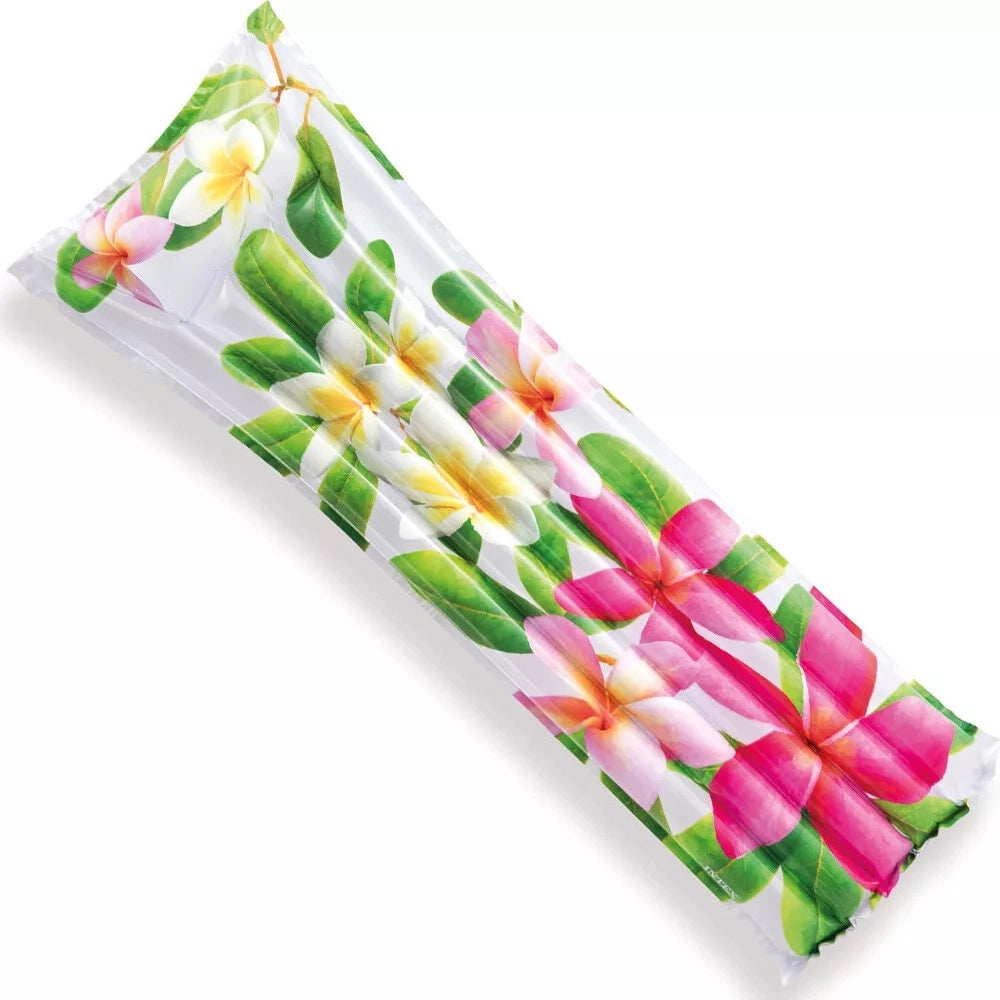 Trade Shop - Materassino Ad Aria Gonfiabile Galleggiante Fantasia Florale Tropicale 183x69cm 019961 -