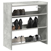 Scarpiera-Scaffale per scarpe Grigio Cemento 60x25x62 cm in Legno Multistrato