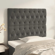 Testiera Grigio Scuro 100x7x118/128 cm Velluto 3116711
