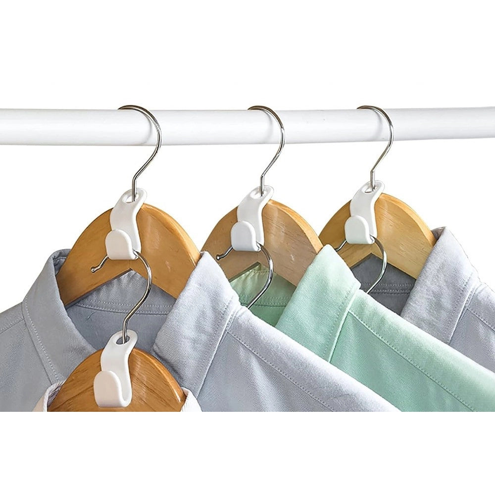 Trade Shop - Set 6pz Connettore Appendiabiti Collegamento Ganci Grucce Appendini Salvaspazio 87355 -