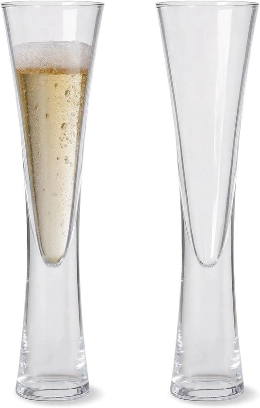 Set di due flûtes di champagne, 150 ml, soffiato a mano, adatto per matrimoni, feste di compleanno e altro