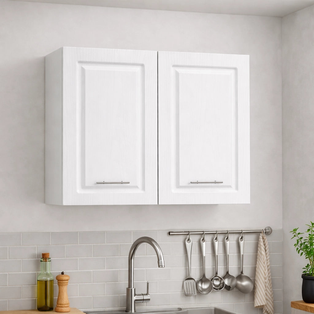 Pensile da Cucina Scolapiatti Sistema Raccogli Gocce Mobile Bianco Frass. Classico 80cm