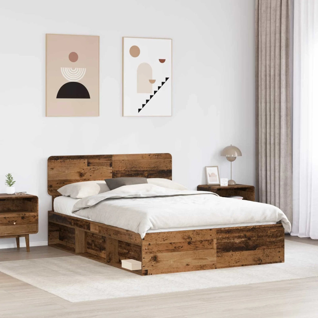 Struttura del letto Legno vecchio 150 x 200 cm Pino massello 3412067