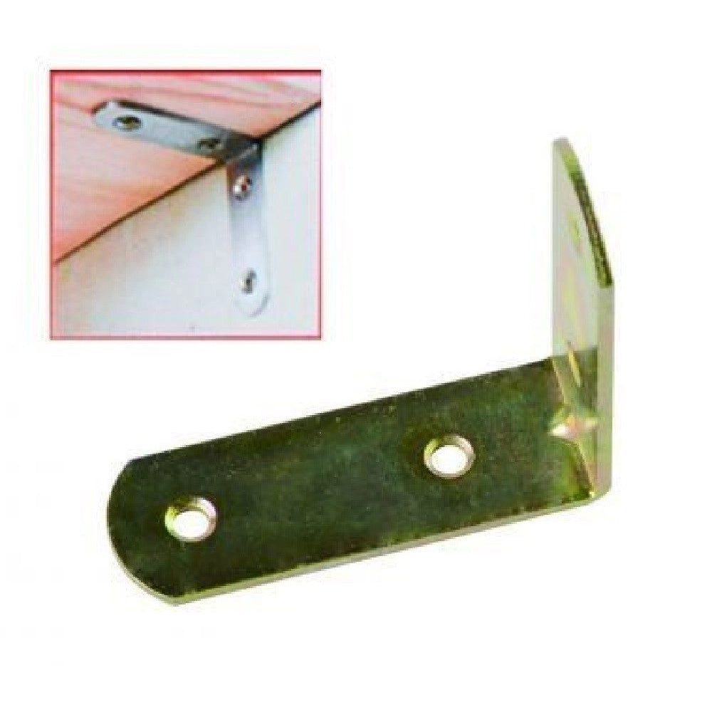 Trade Shop - Set 4 Pz Lastrina Lastrine Ad Angolo Forma L 40x20x2mm Con Viti Per Mobili 91217 -