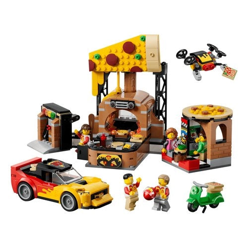 Costruzioni lego 60496 city centro di consegna pizze con veicoli