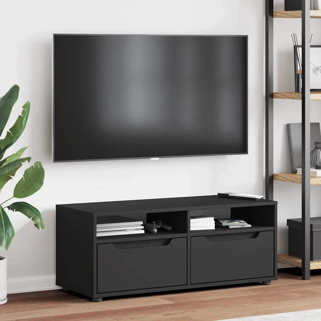 Mobile TV VISNES Nero 100x40x38 cm in Legno Multistrato 4108293