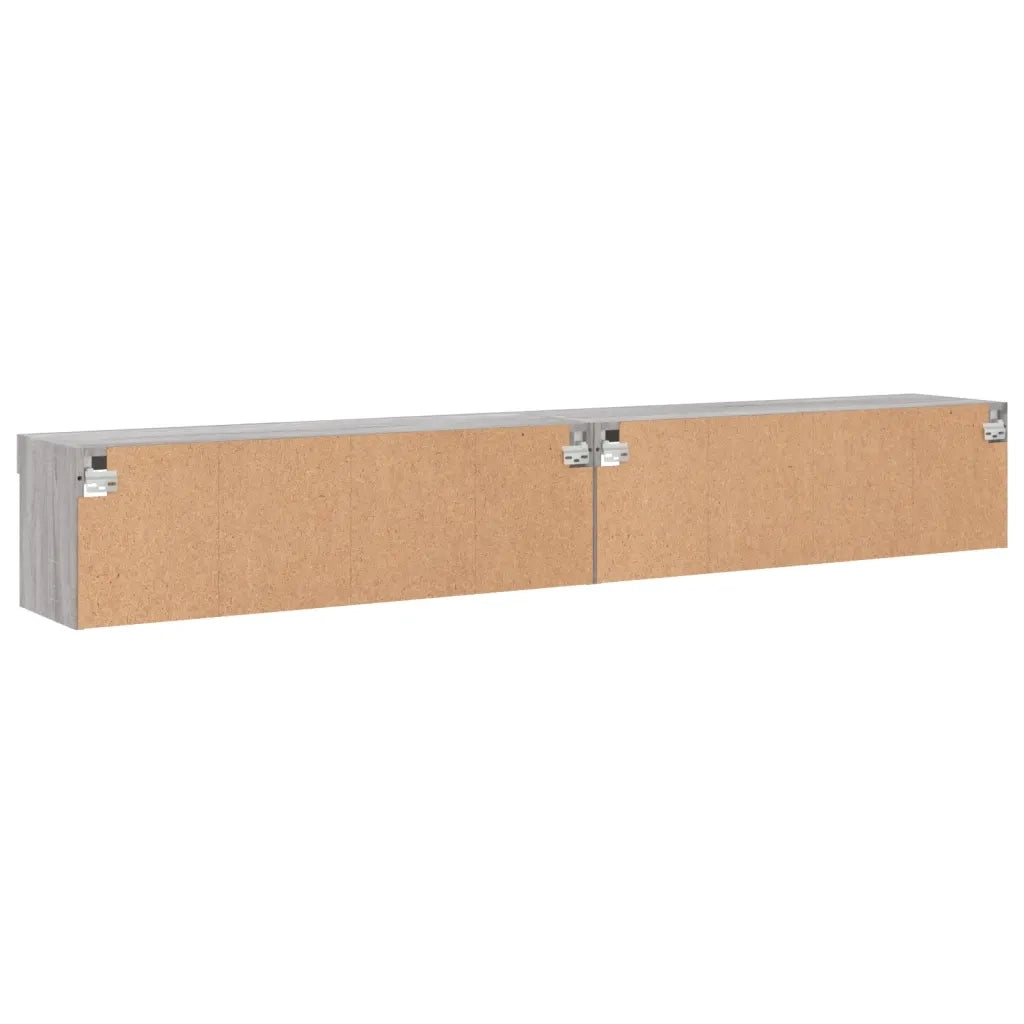 Mobili TV con Luci LED 2pz | Armadietto TV | Mobile Porta TV Grigio Sonoma 100x30x30 cm