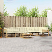 Set di divani da esterno 7 pcs Bianco e Crema 79 x 79 x 37 cm 3388744