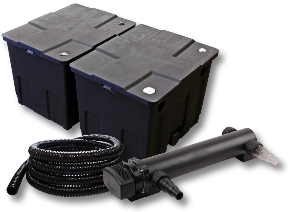 set per laghetti filtro a 2 camere 60000l chiarificatore UVC serie 3 da 24W tubo 5m
