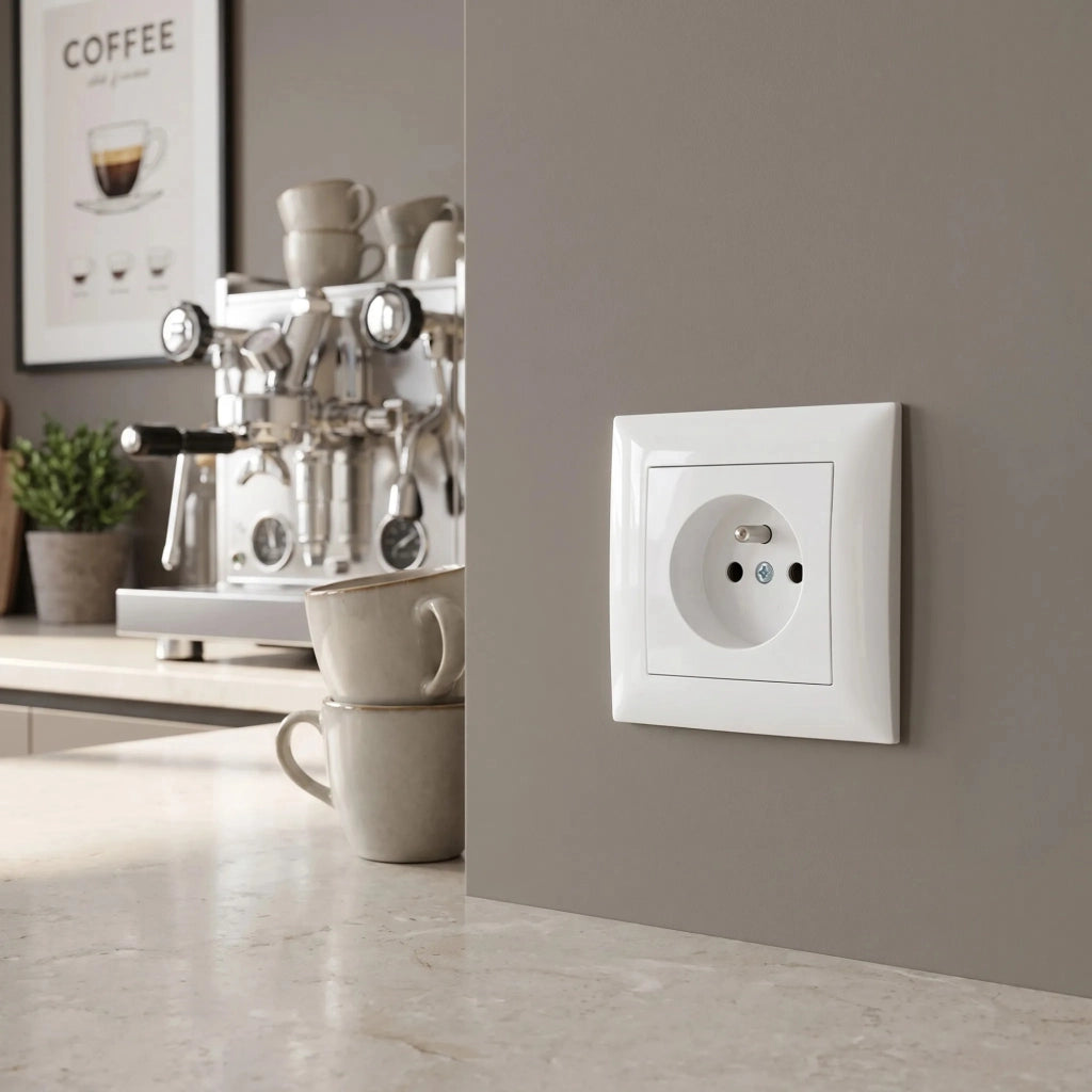 Presa Singola Con Messa A Terra Oste Jnh001-g White