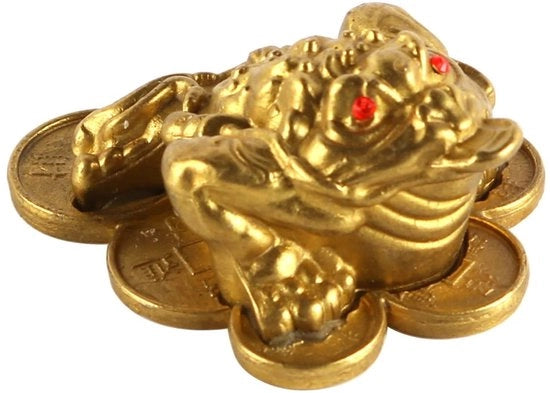 Decorazione Feng Shui - Rappresentazione di un Anello di Rischio - Portafortuna - Ricchezza - Felicità - Lattina di Metallo 6,5 x 5 x 3 cm - Portafortuna in Metallo