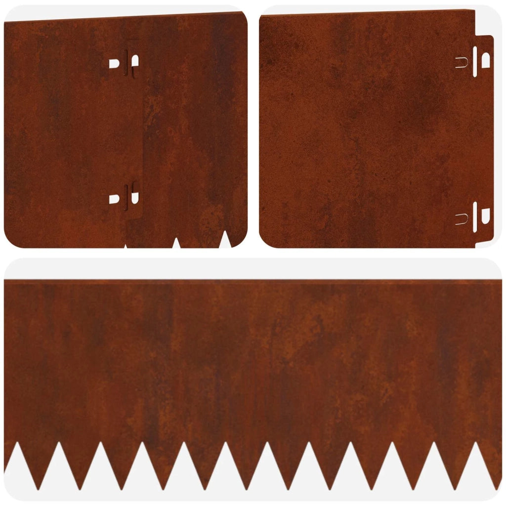 Bordura per Prato 30 pcs 103 x 20 cm Acciaio Ruggine 8008391