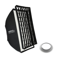 Essential Softbox 60x90cm + adattatore softbox per Hensel Expert, ruotabile a 360°, facile da montare, inclusa griglia, adattatore Bowens e borsa per il trasporto