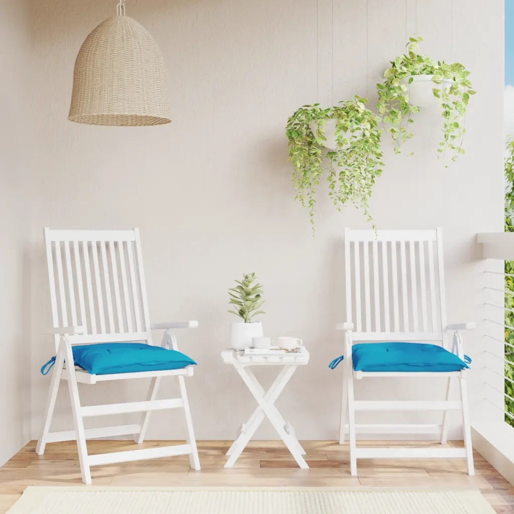 Cuscini per Sedia 2 pz Azzurro 40x40x7 cm in Tessuto Oxford 361462