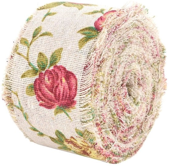 Decorazione con Lint di Juta - 10m - Rasoio o Rosa - Adatto per Matrimoni e Compleanni - Juta Naturale - Decorazione Elegante