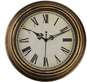 Orologio a muro retro, 25 cm, classico orologio silenzioso senza tic, facile da leggere orologio quartz su batterie, decorazione per camera da letto, cucina, ufficio