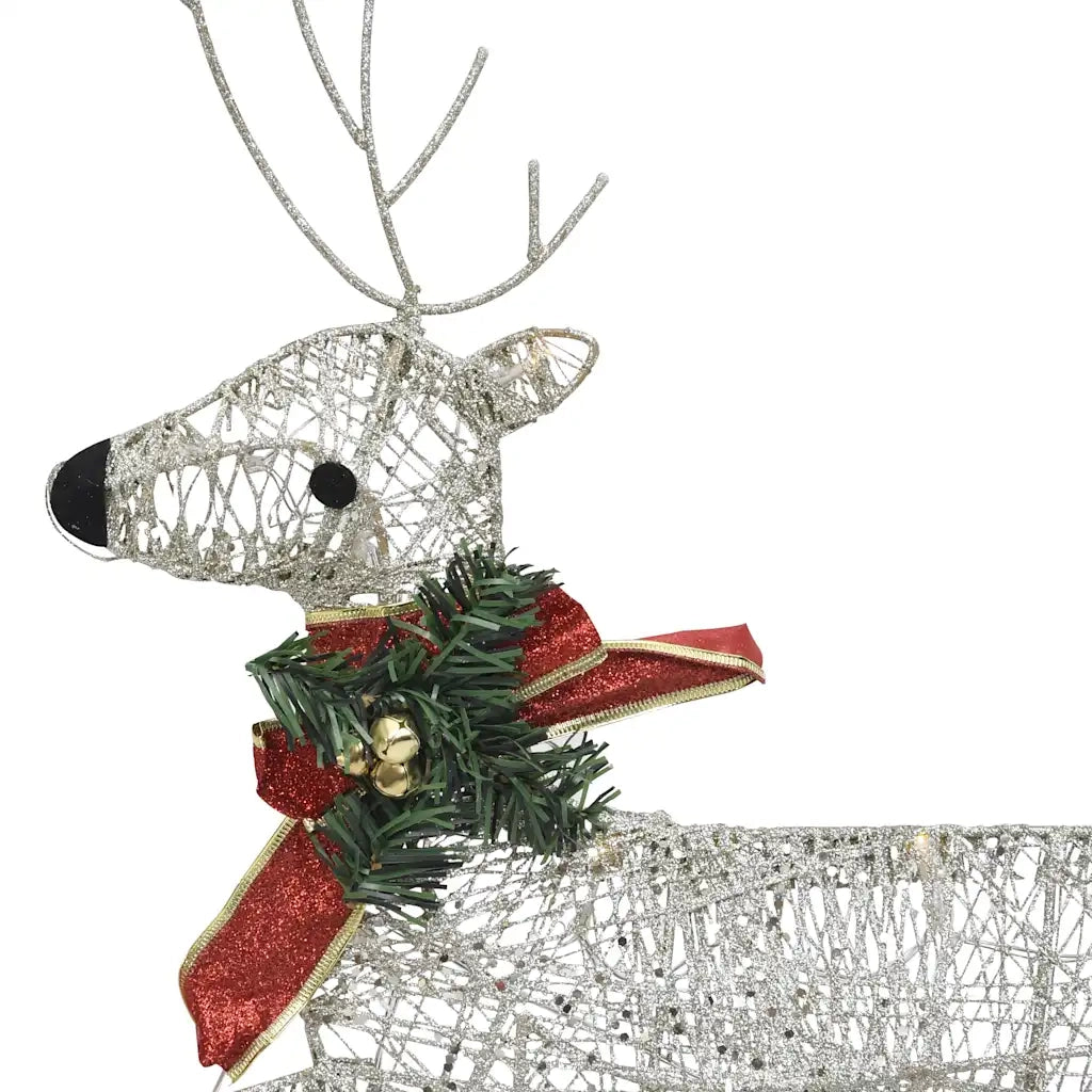 Renne di Natale 2 pz Oro 40 LED