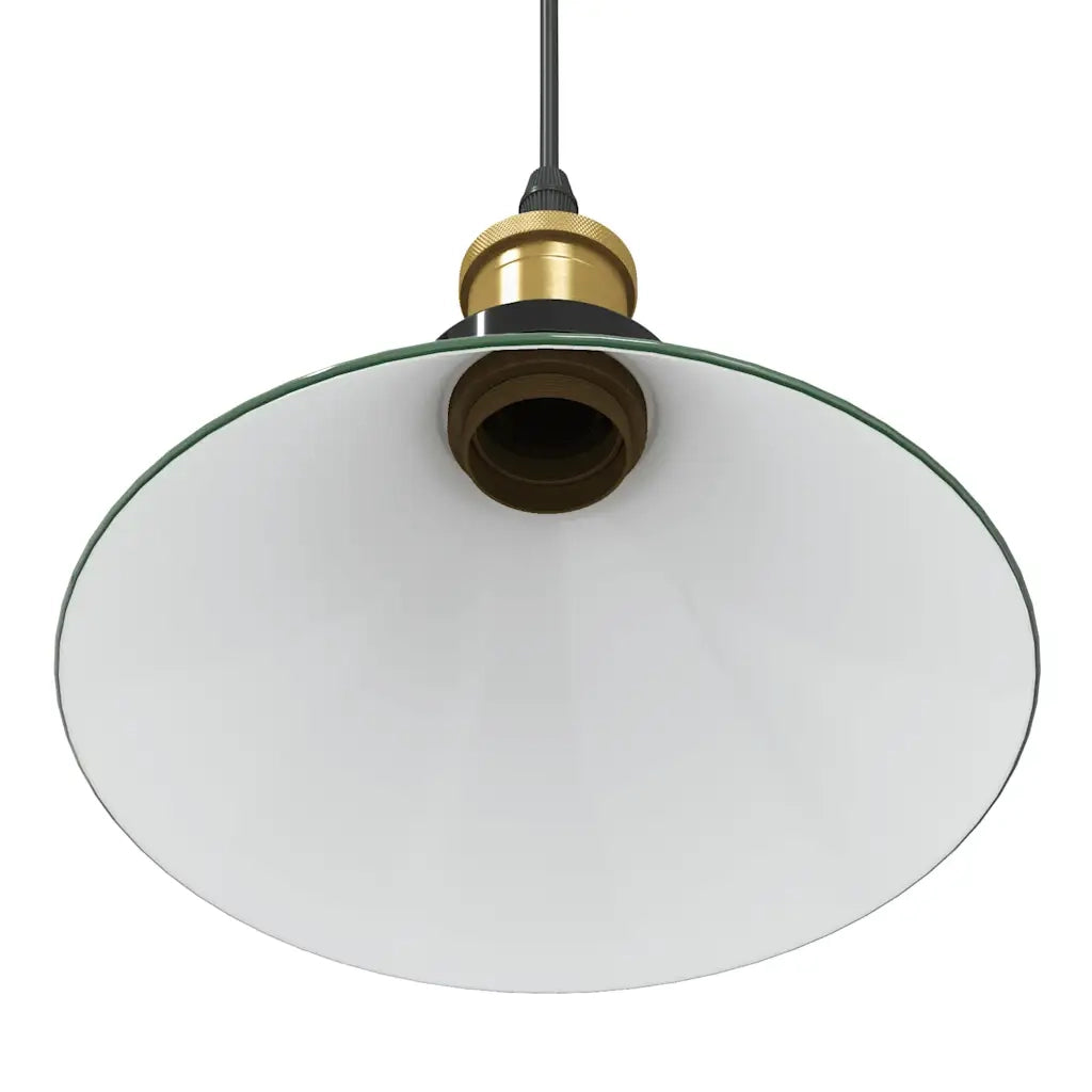 Lampada a Sospensione Regolabile E27 Verde Lucido ?22cm Metallo CFW1754133