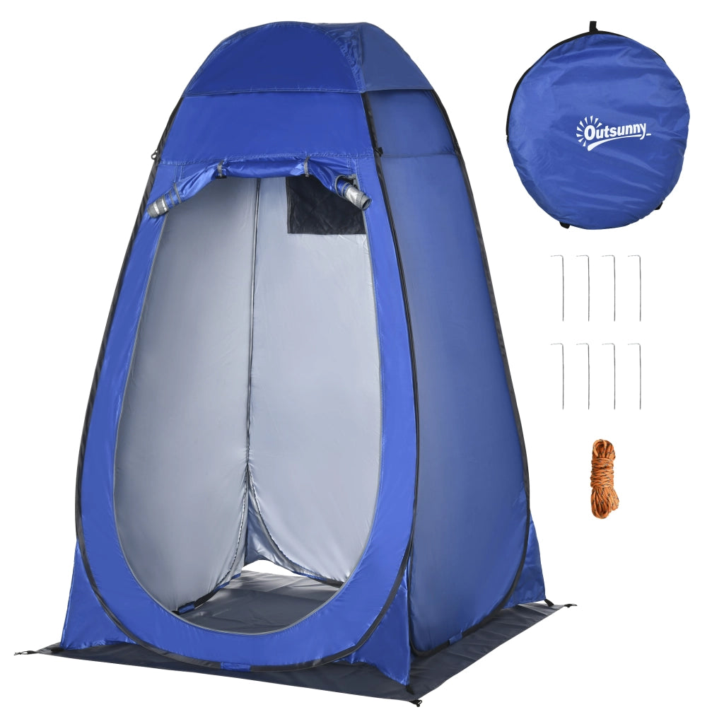 Cabina Doccia e Toilette da Campeggio ¨C zephmum ¨C 126x124x189 cm Blu Scuro
