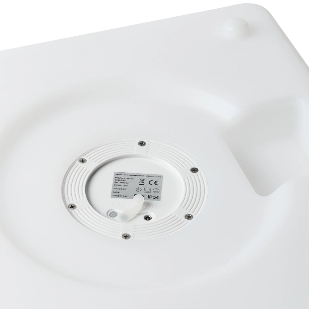 Lampada da terra a LED per esterni in materiale sintetico bianco impermeabile con telecomando bianco illuminazione da giardino