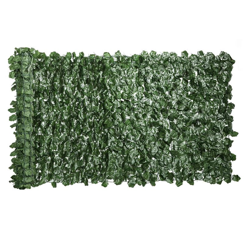 ROTOLO DI SIEPE FINTA PER BALCONE E GIARDINO IN PE CON FOGLIE DI EDERA, 300X100 CM, VERDE SCURO