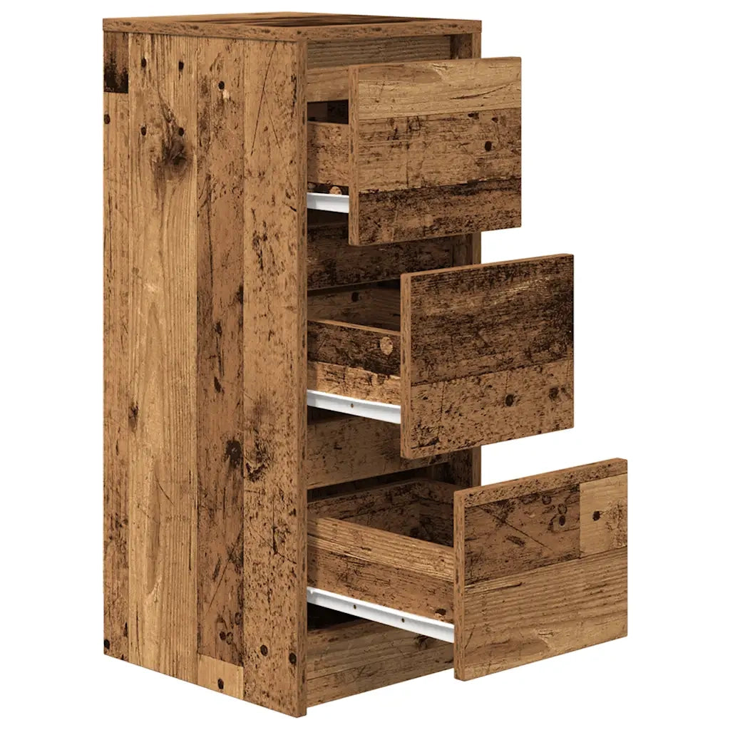 Credenza Legno Antico 29,5x34x76 cm in Legno Multistrato