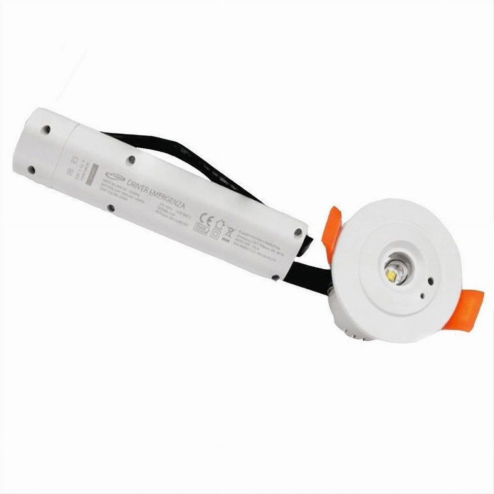 Trade Shop - Faretto Emergenza Incasso 3w 1 Led Cob Anti Blackout Luce Fredda 6500k Na05-sl-1 -