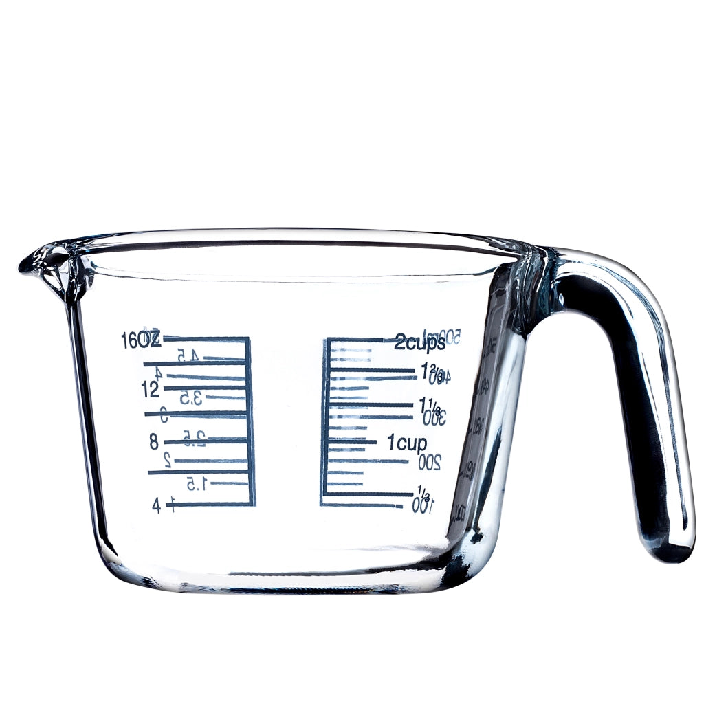 KADAX Brocca graduata da cucina da 0,5 l con scala graduata e contenitore in vetro
