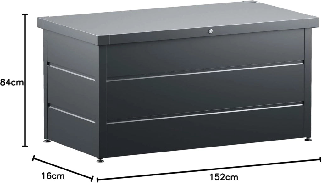 Juno Modern 4800306 - Scatola da giardino modello 1320, Ral 7016, dimensioni 136 x 67,5 x 72,5 cm, grigio scuro