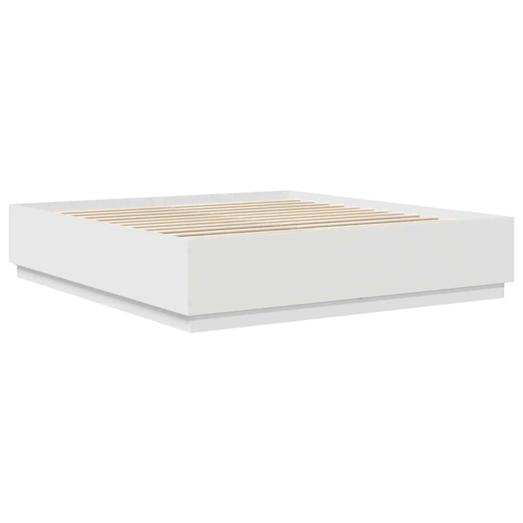 Struttura del letto Bianco 200 x 200 cm Legno multistrato