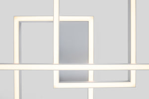 Plafoniera Modern in Metallo e Acrilico Rida Bianco