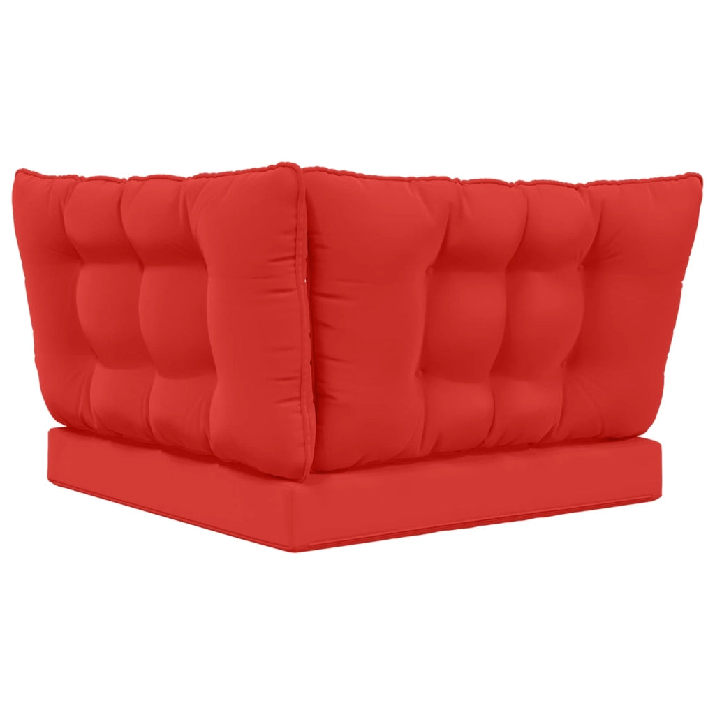 Cuscino per divano da esterno 3 pcs Rosso Poliestere