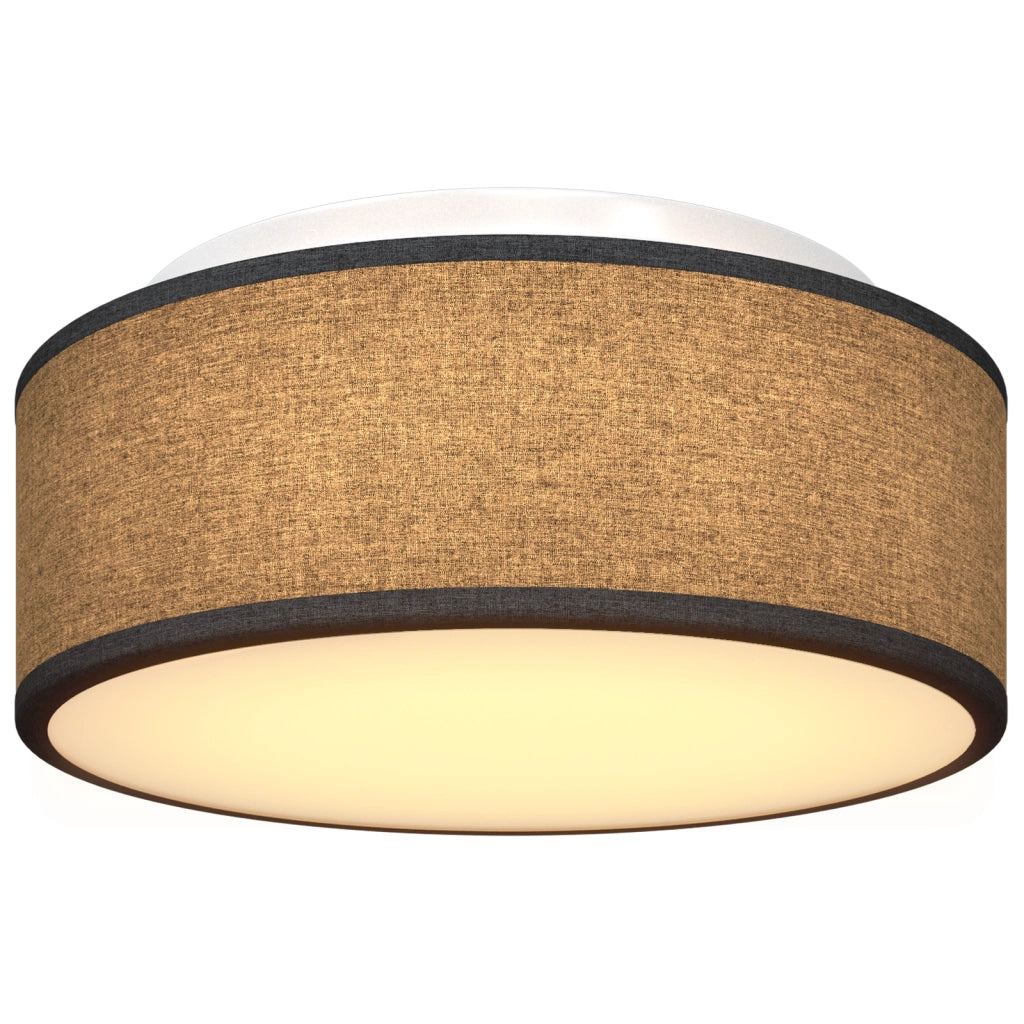 Lampada da soffitto  Flush Mount Nera Ã˜ 30 cm in Tessuto con attacco E27