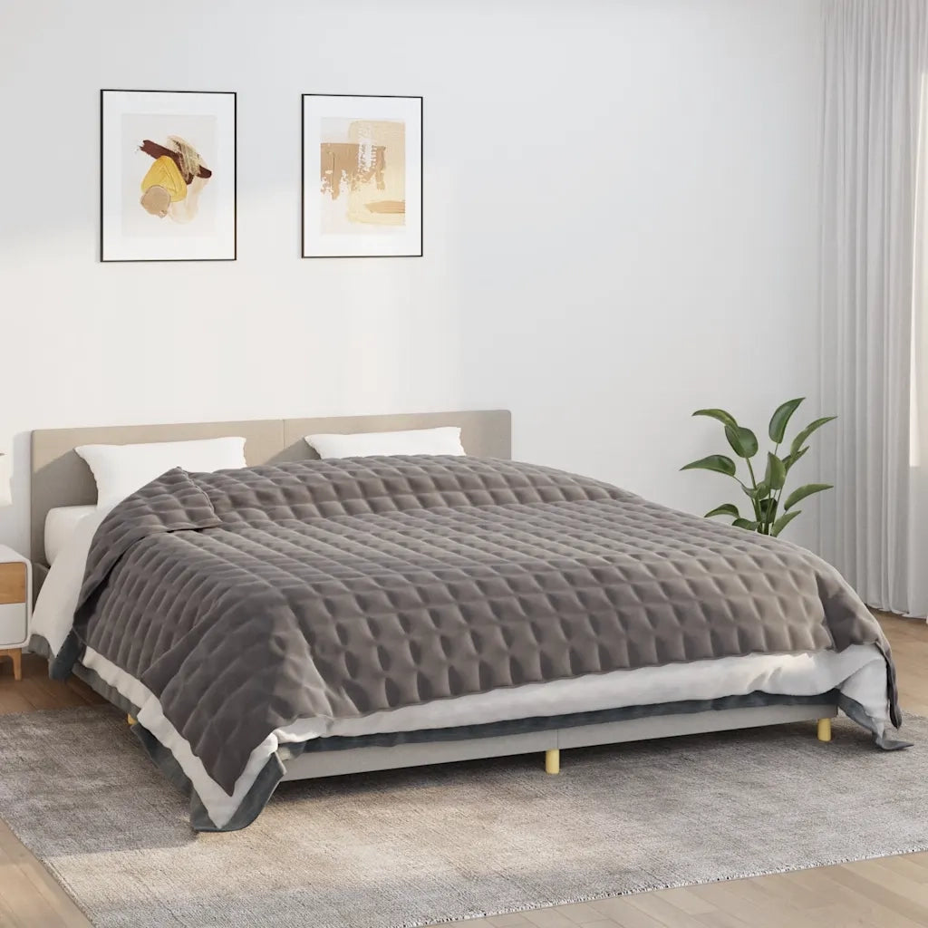 Coperta Ponderata Grigia 235x290 cm 11 kg Tessuto 350786