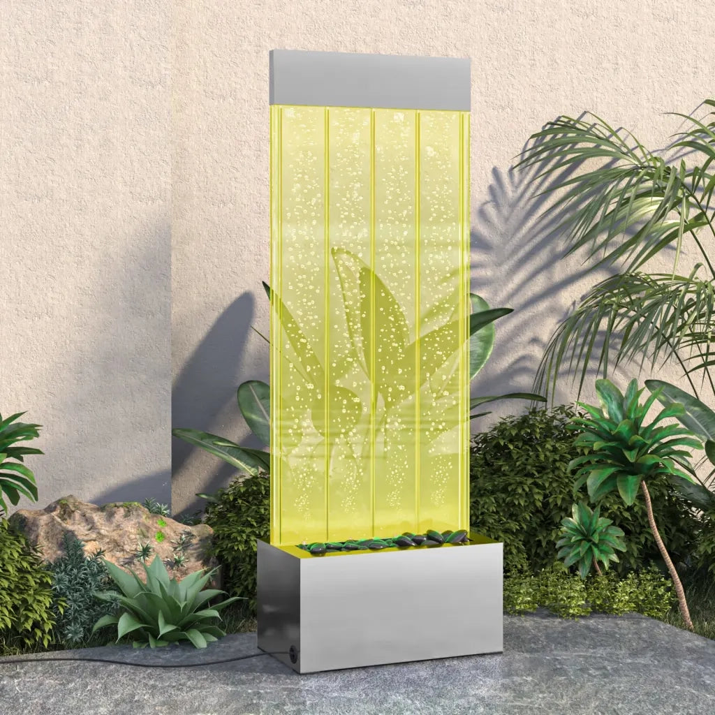 Colonna di Bolle con LED RGB Acciaio Inox e Acrilico 110 cm 151400