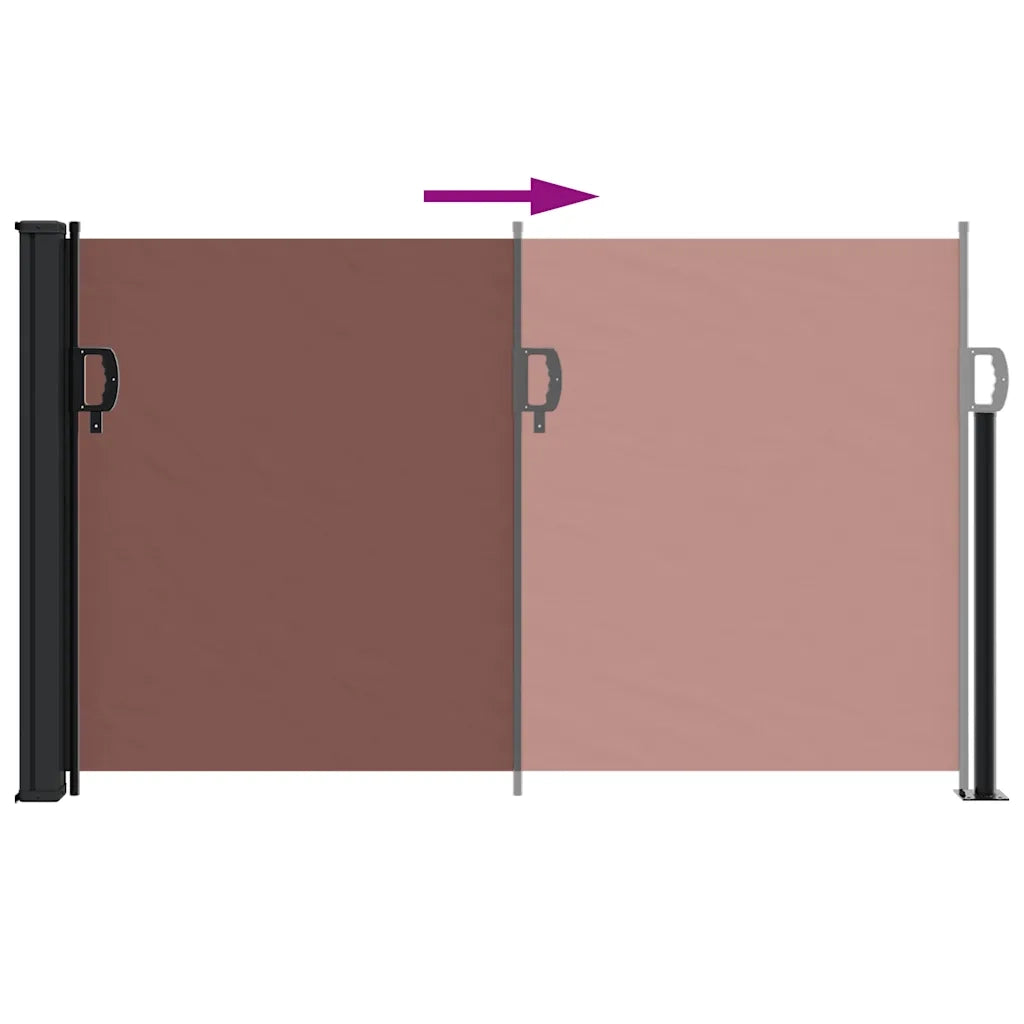 Tenda da Sole Laterale Retrattile-Tenda parasole per balcone per giardino Marrone 120x500 cm