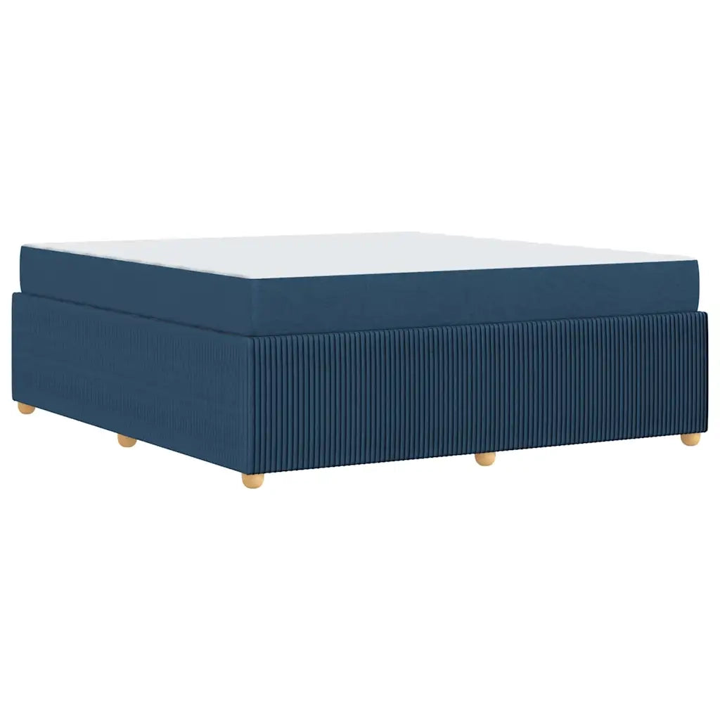 vidaXL Struttura letto con materasso Blu 180 x 200 cm Tessuto
