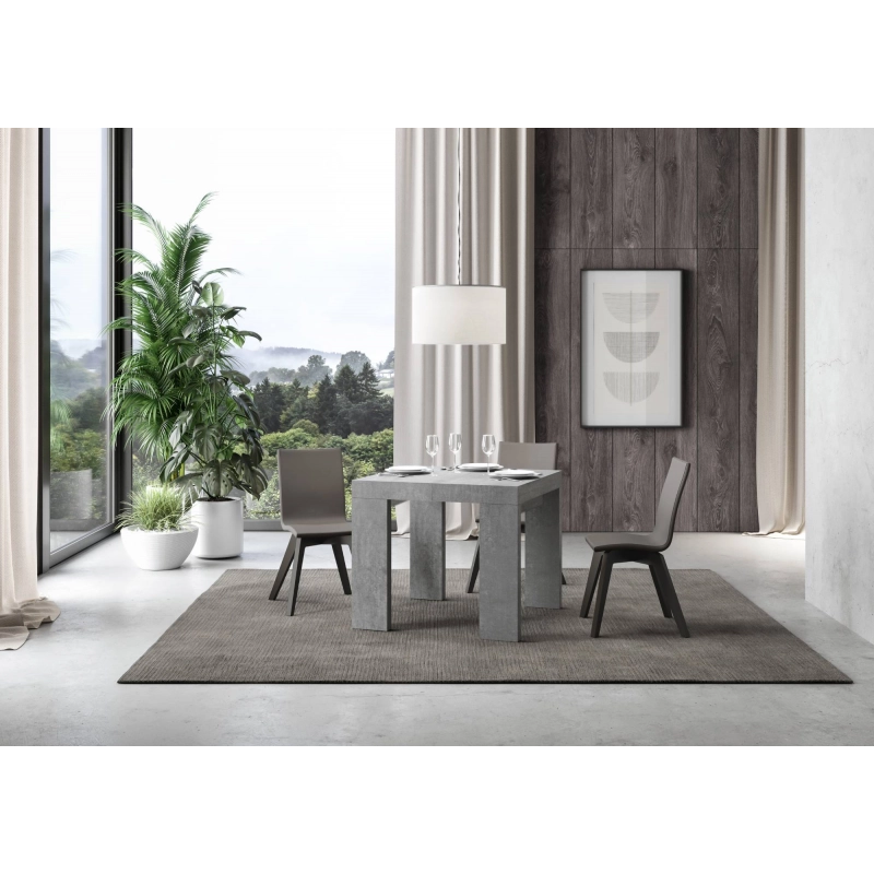 Tavolo allungabile 90x90/246 cm Roxell Premium - Cemento