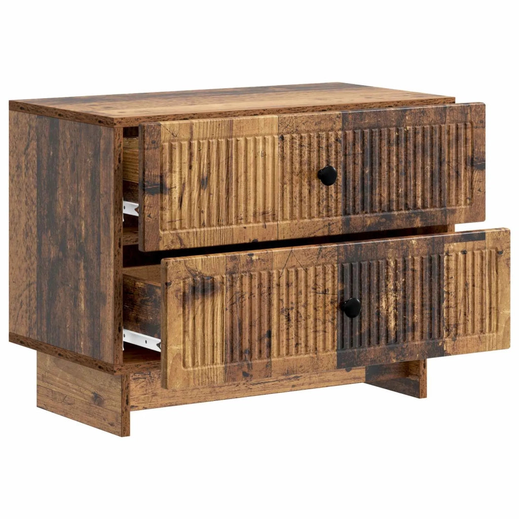 Armadio da Notte con cassetto Legno antico 62 x 34,5 x 47,5 cm 893863