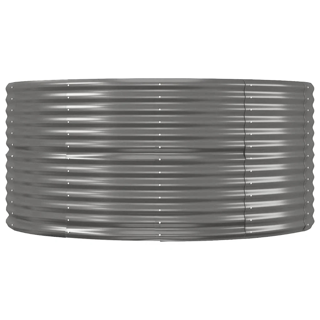 Fioriera rialzata per piante fiori patio giardino 367 x 140 x 68 cm acciaio verniciato a polvere grigio 02_0039443
