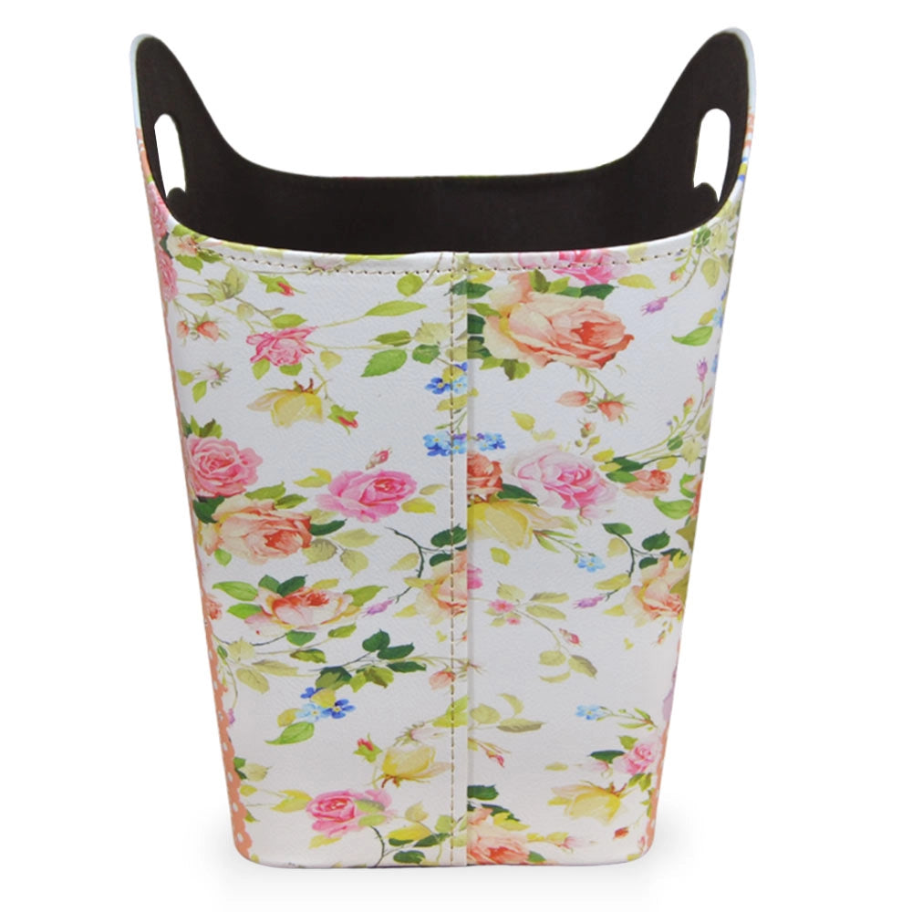 Borsetta Contenitore Flowers con manici fantasia floreale cm 40 x 15 x h 30